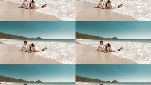 在海边吃瓜群众视频图片,欢乐时光定格瞬间